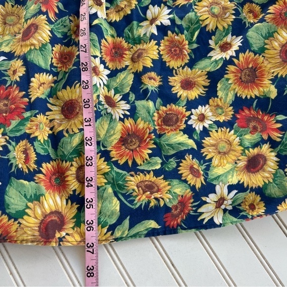 90s Sunflower Sundress Girls Size 16 - Picture 9 of 12